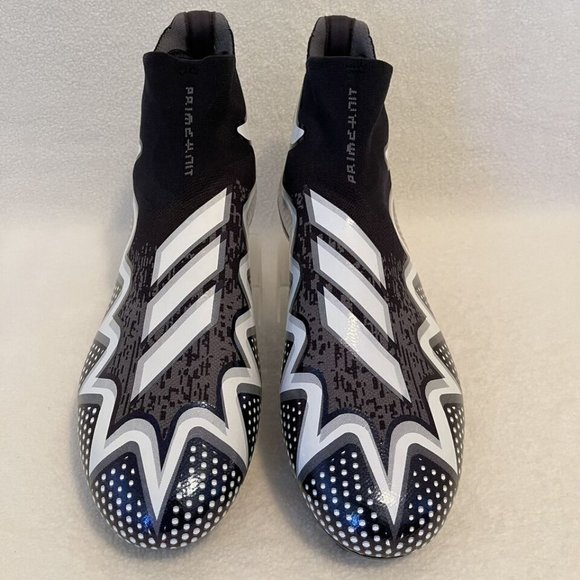 Adidas Black and White Men's Athletic Cleats - Picture 11 of 12